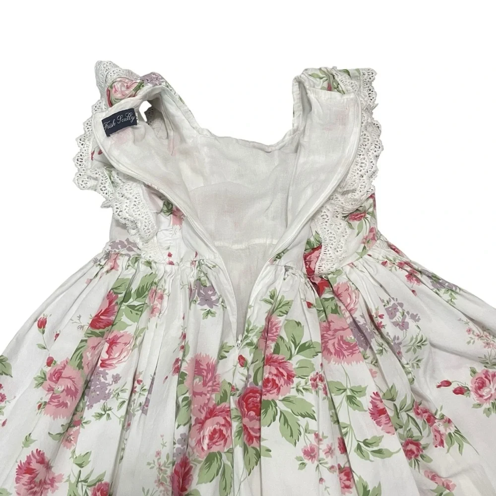 Trish Scully‎ Girls Floral Lace Flutter Sleeve Dress | Size 6